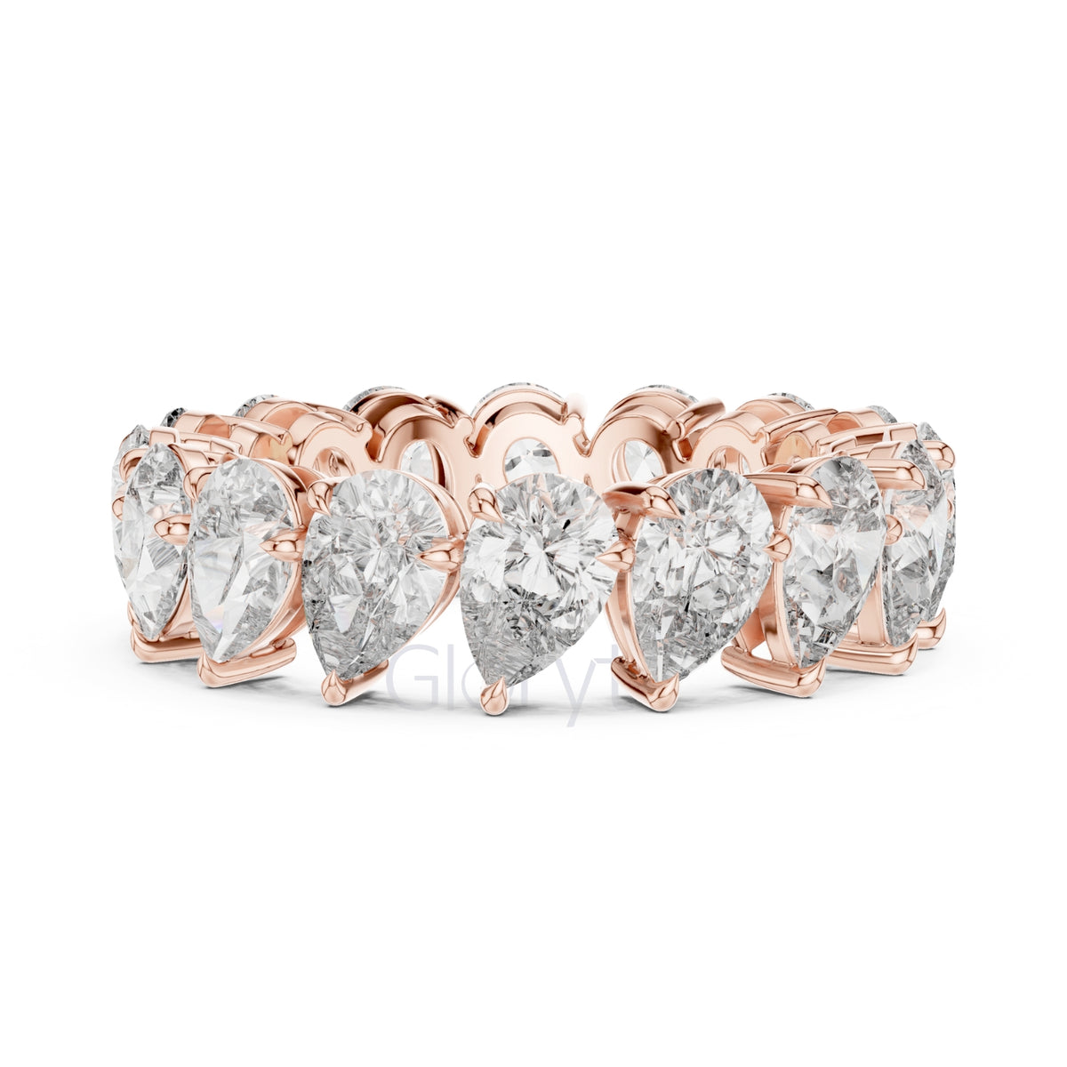Pear Cut Diamond Eternity Band