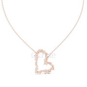 Heart Diamond Pendant Necklace
