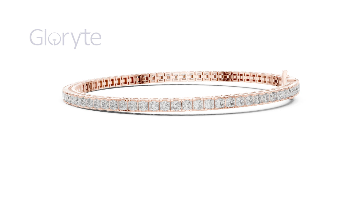 Princess Cut Diamond Tennis Bracelet