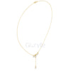 Baguette Cluster Drop Diamond Necklace