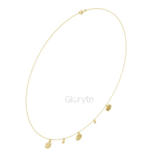 Diamond Charm Necklace – Pave Disc & Solitaire Pendant