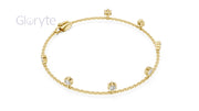 Floating Round Cut Diamond Bracelet