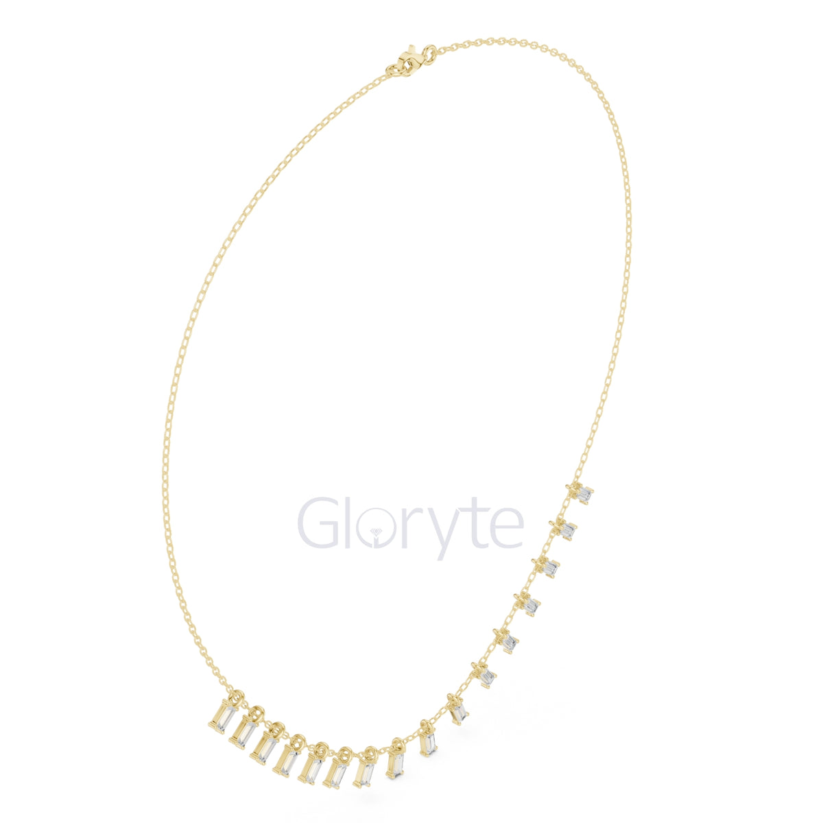 Baguette Diamond Necklace