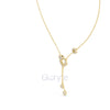 Interlocking Circle Drop Diamond Necklace