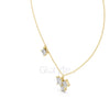 Princess Cluster Diamond Pendant Necklace