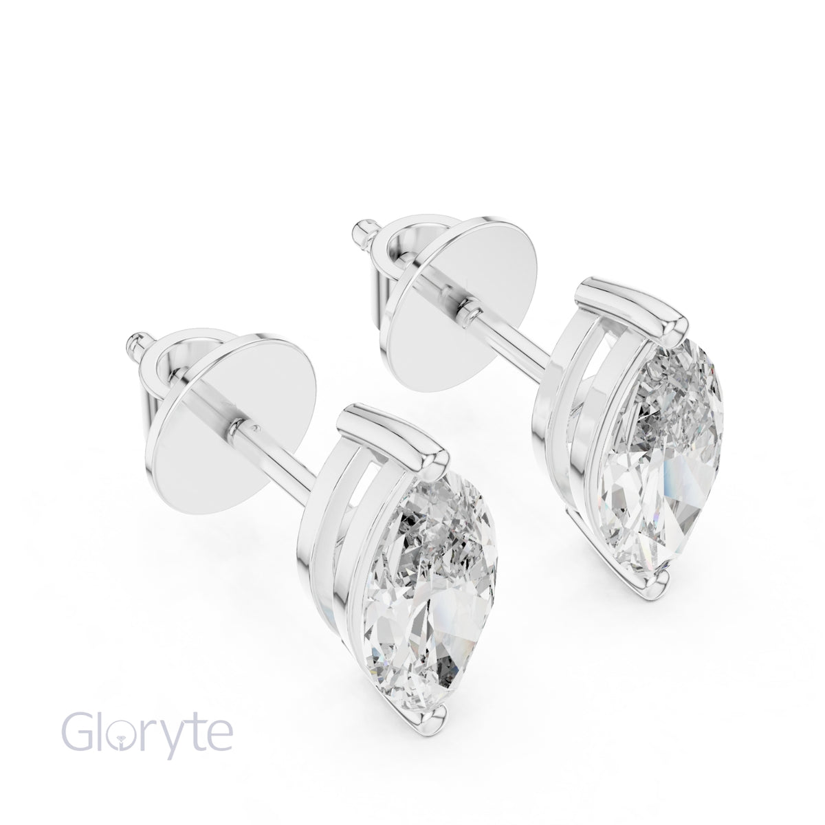 Marquise Cut Diamond Stud Earrings