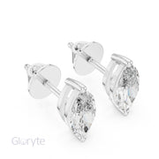 Marquise Cut Diamond Stud Earrings
