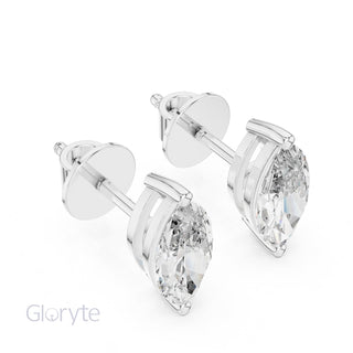 Marquise Cut Diamond Stud Earrings