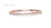 Wave-Design Diamond Tennis Bracelet 2.90mm