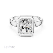Bezel Set Diamond Solitaire Ring | Modern Elegance