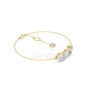 Three-Stone Diamond Tail Bracelet