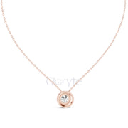 Round Halo Diamond Pendant Necklace (2.38 CT)