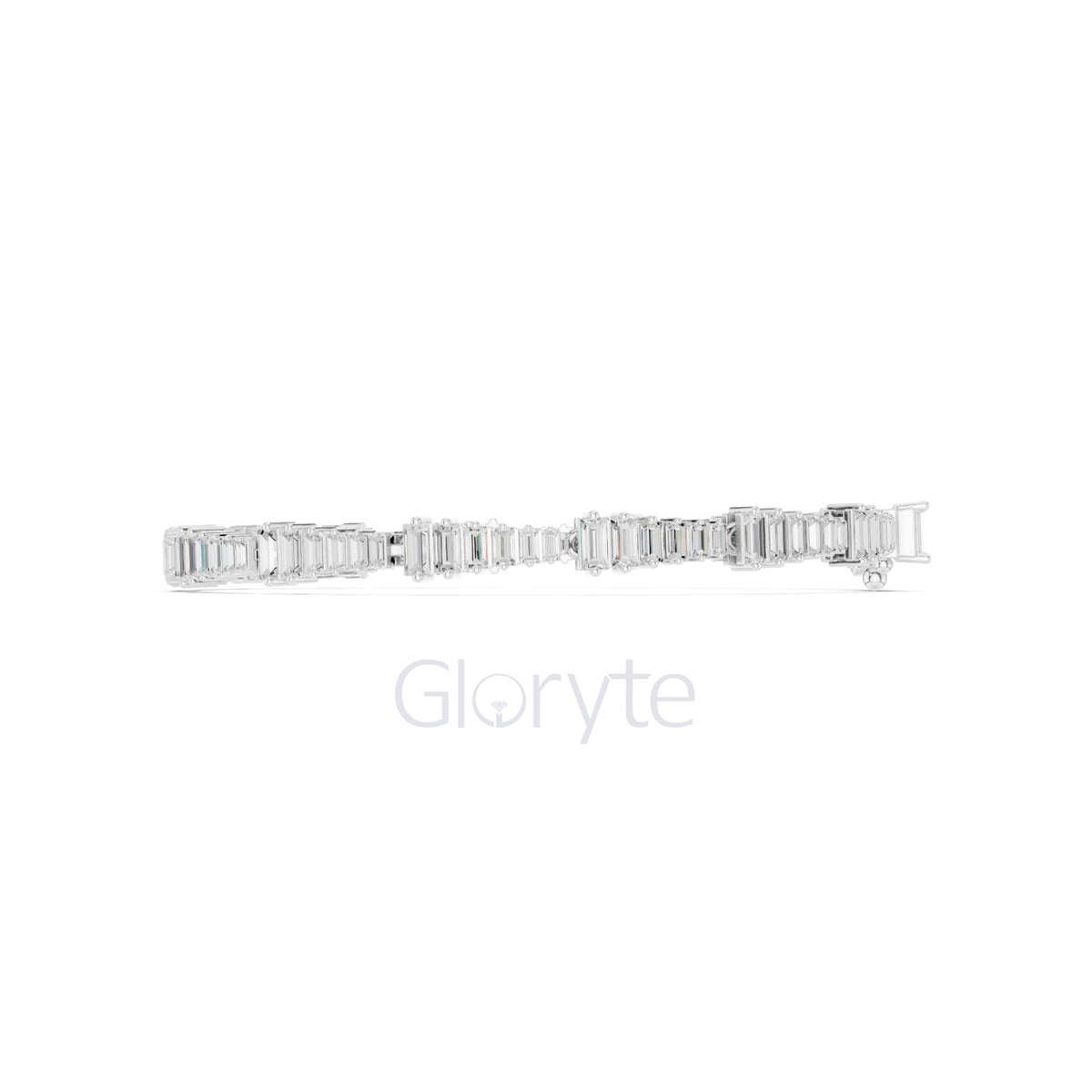 Graduated Baguette Diamond Tennis Bracelet