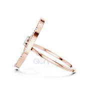 Moon & Star Diamond Ring