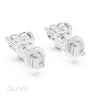 Heart Shape Diamond Stud Earrings