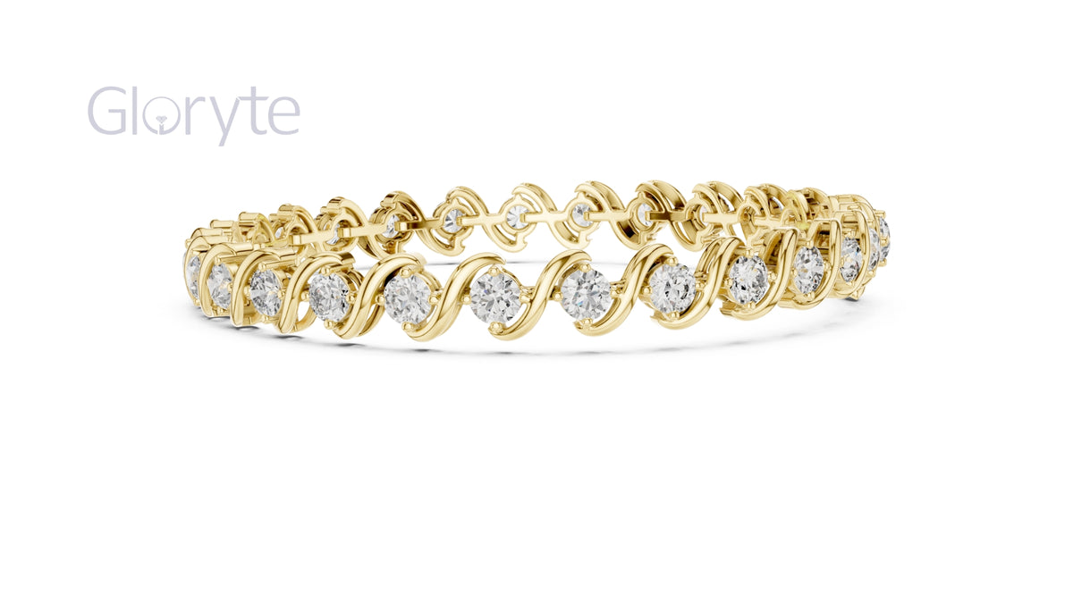 Diamond Wave Tennis Bracelet 3.80mm