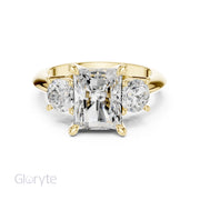 Three-Stone Diamond Engagement Ring | 2.5ct Center with Round Side Stones