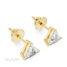 Trillion Cut Diamond Stud Earrings