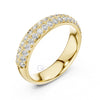 Double Row Pave Diamond Band Ring – Timeless Elegance in 925 Silver, 10K & 14K Gold