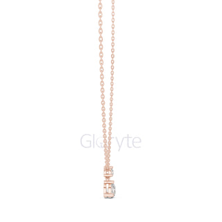 Two Stone Diamond Pendant Necklace