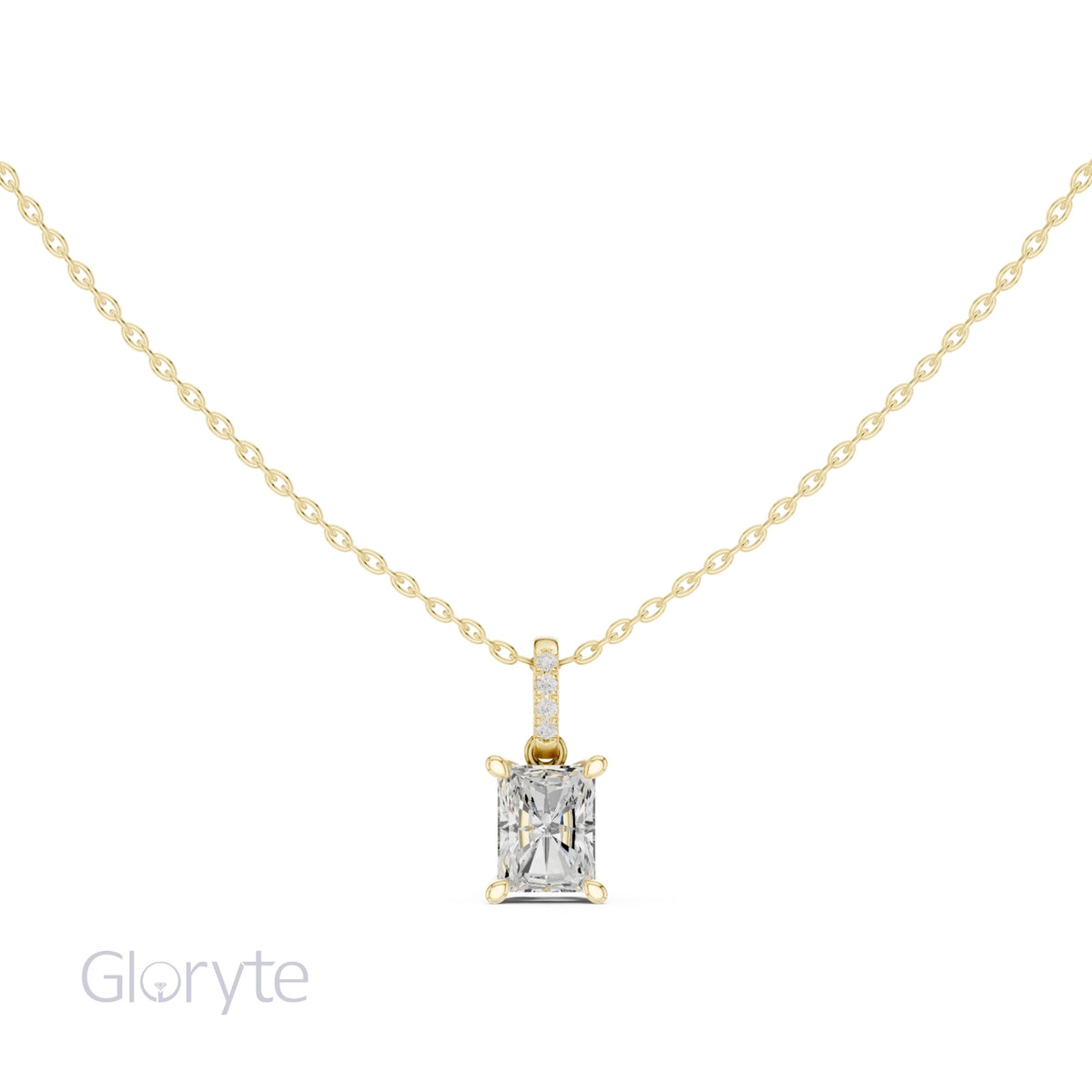 Diamond Solitaire Bezel Pendant Necklace (1.50ct) with Chain