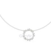 Eternal Halo Diamond Wreath Necklace
