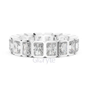 Radiant Cut Diamond Bezel-Set Eternity Band