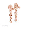 Emerald Halo Cut Diamond Drop Earrings