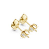 Marquise Cut Diamond Stud Earrings – Bezel Set in Silver & Gold