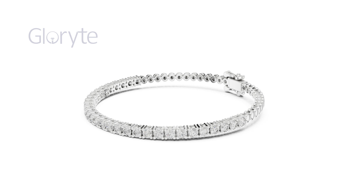 Round Cut Diamond Half Tennis Bracelet 2.50mm