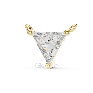 Triangle Solitaire Diamond Pendant Necklace
