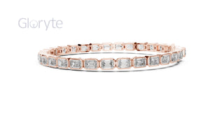 Emerald Cut Diamond Tennis Bracelet 0.30 Pointers