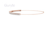 Round Brilliant Diamond Tennis Bracelet with Adjustable Chain