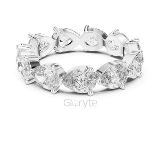 Pear Cut Diamond Eternity Band Ring