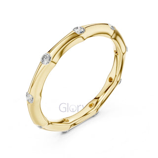 Bezel Set Diamond Stackable Ring