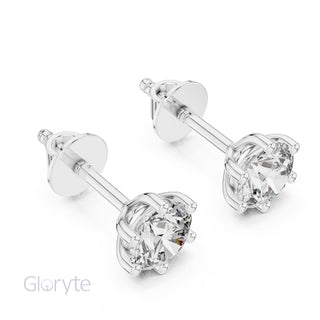 Round Brilliant Cut Diamond Stud Earrings