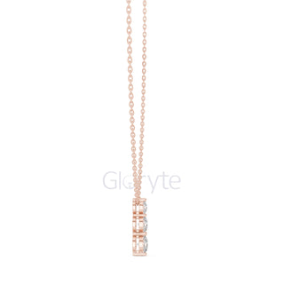 Three-Stone Diamond Pendant Necklace (1.11 CT)