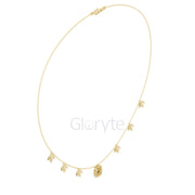 Emerald Halo & Marquise Diamond Necklace