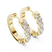 Marquise Illusion Hoop Earrings