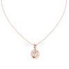 Round Halo Diamond Pendant Necklace