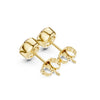 Round Cut Diamond Stud Earrings – Bezel Set in Silver, 10K & 14K Gold