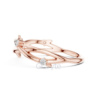 Nature-Inspired Vine Diamond Band