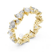 Pear & Round Lab Diamond Eternity Band – Classic Statement Ring