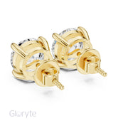 Classic Round Cut Diamond Stud Earrings