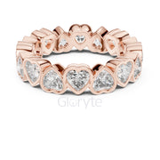 Heart Cut Diamond Eternity Band