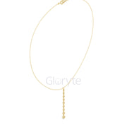 Diamond Vertical Bar Pendant Necklace