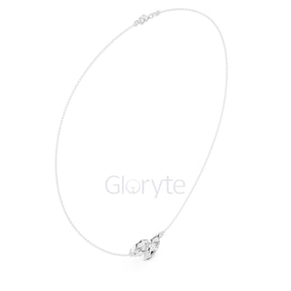 Pear and Marquise Diamond Duo Necklace