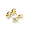 Oval Cut Diamond Stud Earrings – Bezel Set in Silver, 10K & 14K Gold