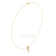 Oval & Pear Drop Diamond Pendant Necklace