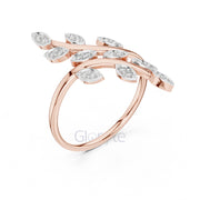 Leaf Vine Diamond Ring | Nature Inspired Band